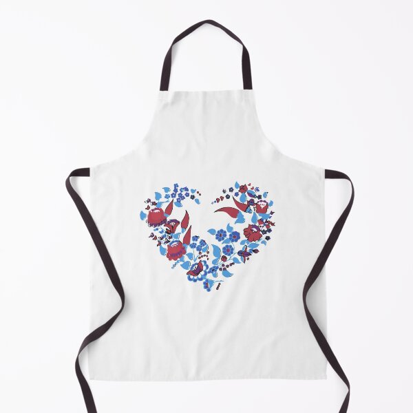 Item preview, Cooking apron, peppers, wreath of flowers, heart, flowers designed and sold by theherbst131313.