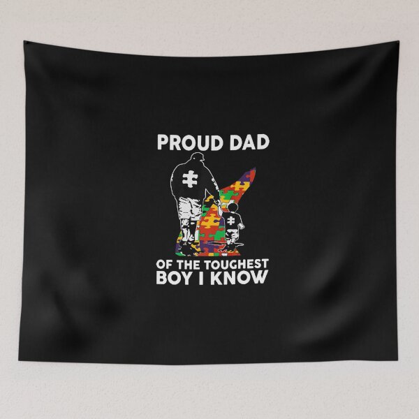 Item preview, Proud Dad Of The Toughest Boy I Know Autism Awareness designed and sold by SamArtistbyAUS.