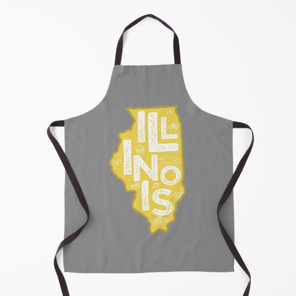 Item preview, Illinois Map Typography Gold designed and sold by HelloGentry.