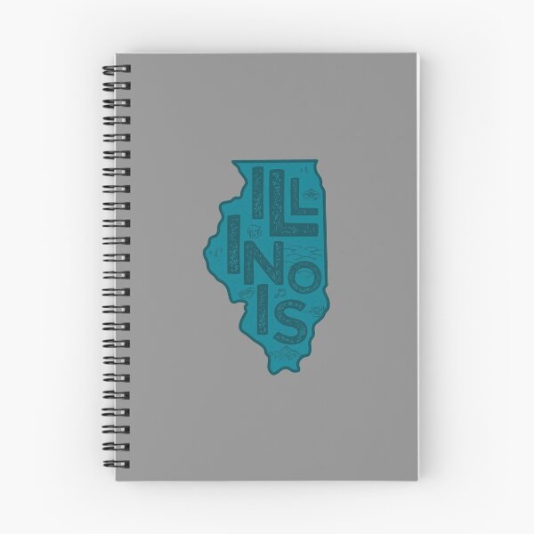 Item preview, Illinois Map Typography Navy designed and sold by HelloGentry.