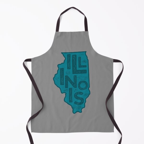 Item preview, Illinois Map Typography Navy designed and sold by HelloGentry.