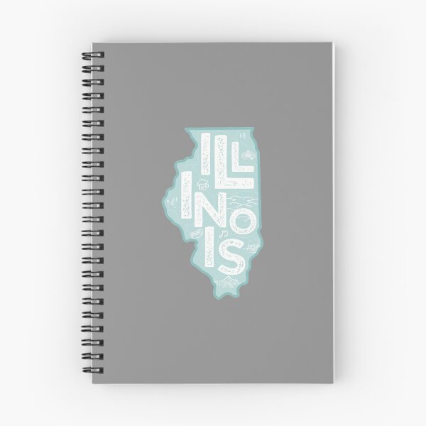 Item preview, Illinois Map Typography Blue designed and sold by HelloGentry.