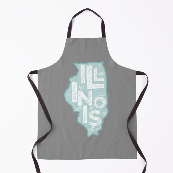 Item preview, Illinois Map Typography Blue designed and sold by HelloGentry.