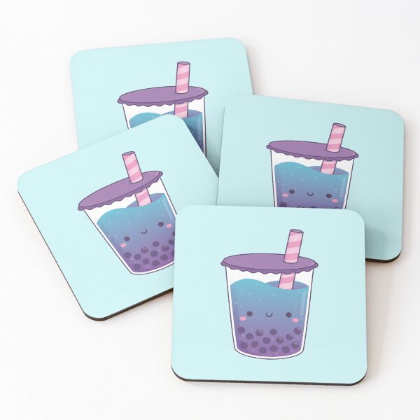 Item preview, Cute Galaxy Butterfly Pea Flower Boba Tea Doodle designed and sold by rustydoodle.
