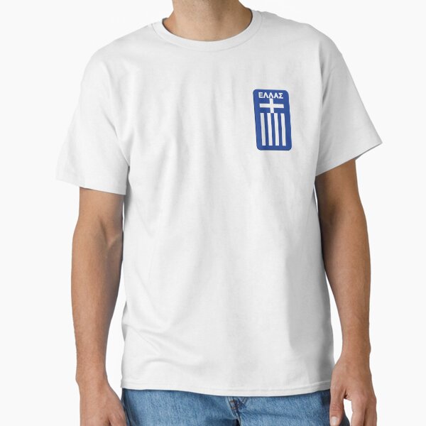 Item preview, Hellas - Greek Flag Crest Sports Emblem designed and sold by Happy Puppy Print On Demand.