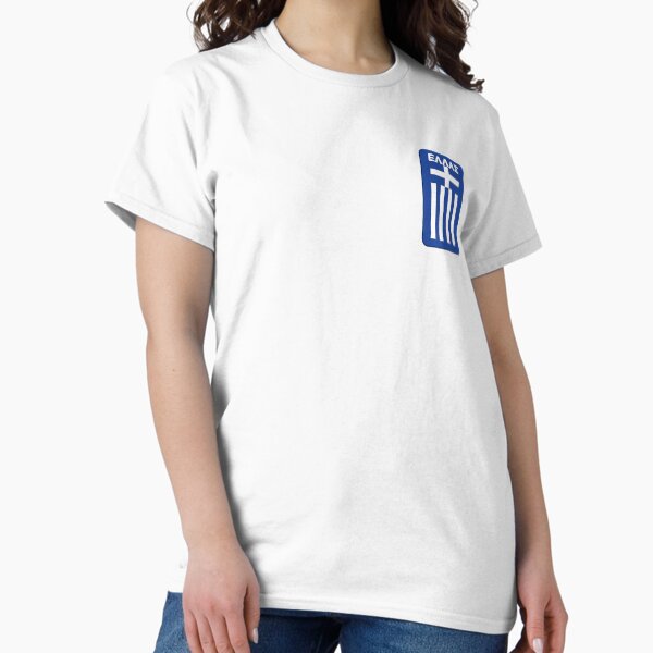 Item preview, Hellas - Greek Flag Crest Sports Emblem designed and sold by Happy Puppy Print On Demand.