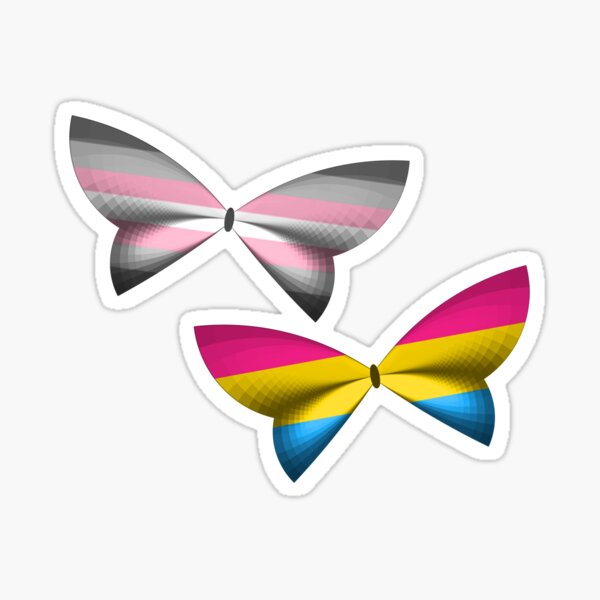 Pansexual Demigirl Pride Butterflies Sticker For Sale By Shaneisadragon Redbubble 