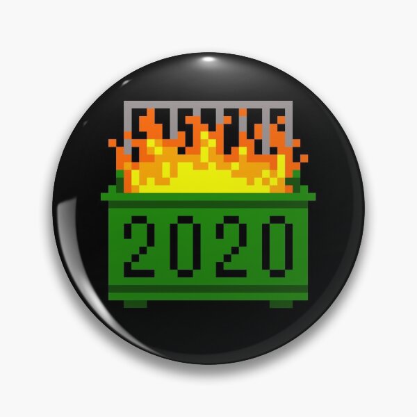 Artikelvorschau, 2020 Müllcontainer Feuer Pixel Art entworfen und verkauft von bleachonthbeach.
