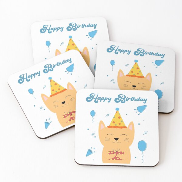 Item preview, Cat Happy Birthday party designed and sold by pawsomelove.