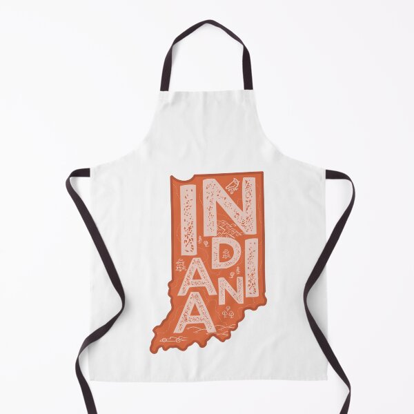 Item preview, Indiana Map Typography Red designed and sold by HelloGentry.