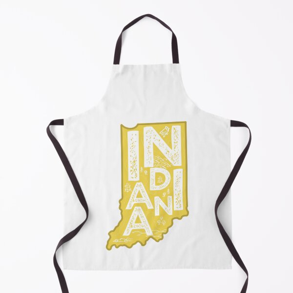 Item preview, Indiana Map Typography Gold designed and sold by HelloGentry.