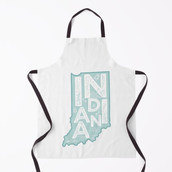 Item preview, Indiana Map Typography Blue designed and sold by HelloGentry.