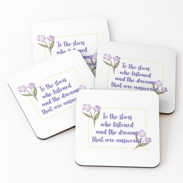 Item preview, To the stars who listen and the dreams that are answered flower quote 6 designed and sold by DoodlesFlowers.