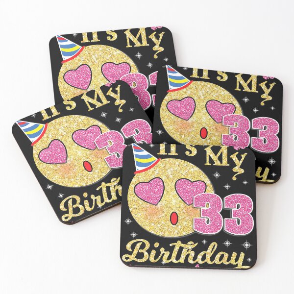 Item preview, Heart Eye Face And Butterfly Star It's My 33 Birthday Happy designed and sold by CharlotteHicks.