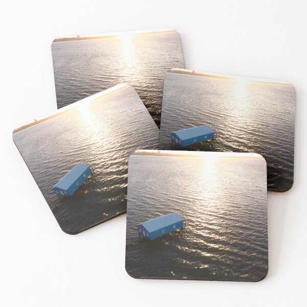 Item preview, Sunrise Drone Over Blue Boat Shed designed and sold by Michael Heritage.