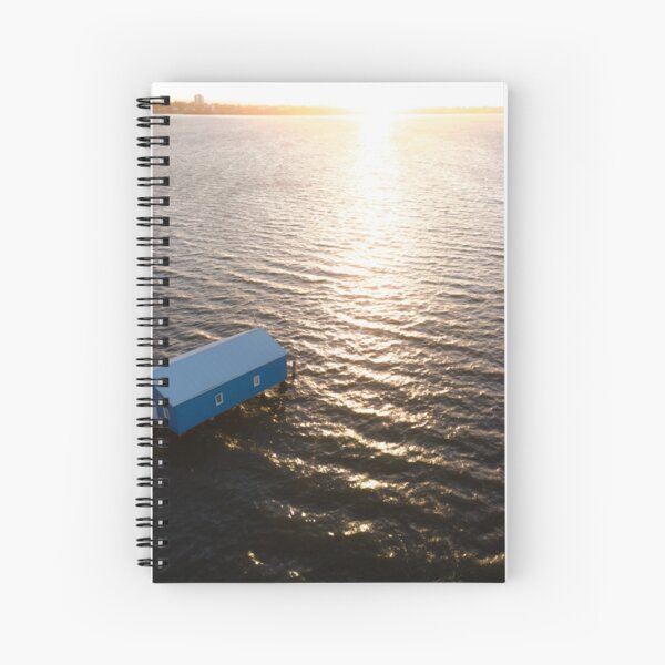Item preview, Sunrise Drone Over Blue Boat Shed designed and sold by Michael Heritage.
