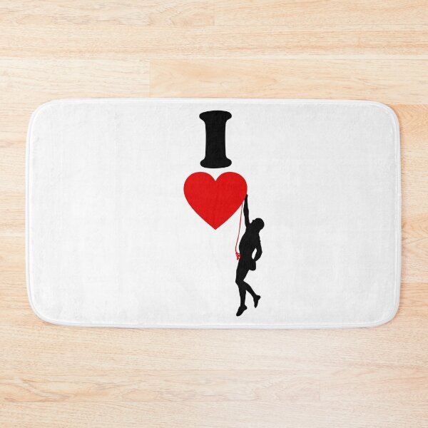 Item preview, I heart climbing, bouldering, love mountaineering designed and sold by DerNerd.