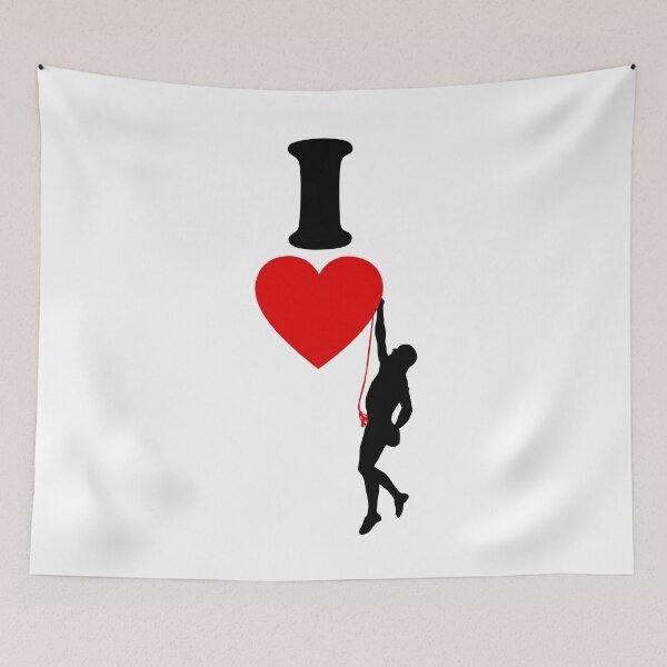 Item preview, I heart climbing, bouldering, love mountaineering designed and sold by DerNerd.