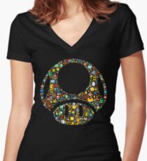 Toad minimalist Women's Fitted V-Neck T-Shirt