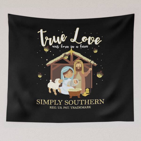 Item preview, 151205-god-HN-true love was born in a barn simply southern-Hung designed and sold by CoutuJack.