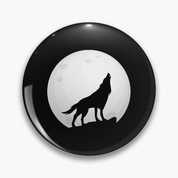 Artikelvorschau, Vollmond Heulender Wolf Silhouette Cool Wolves Lover entworfen und verkauft von GordonDrummond.