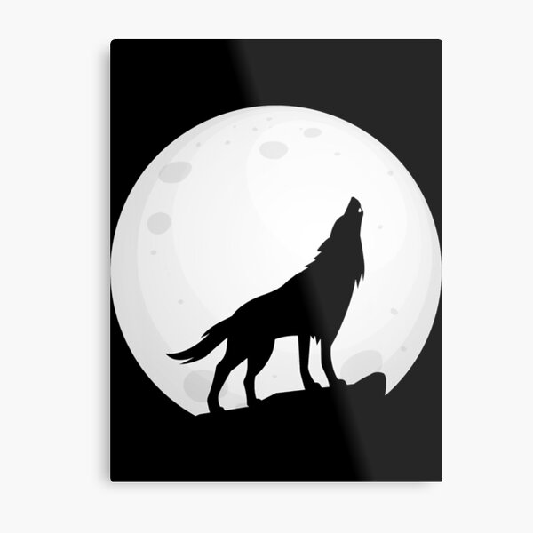 Metallbilder Wolf Silhouette Redbubble