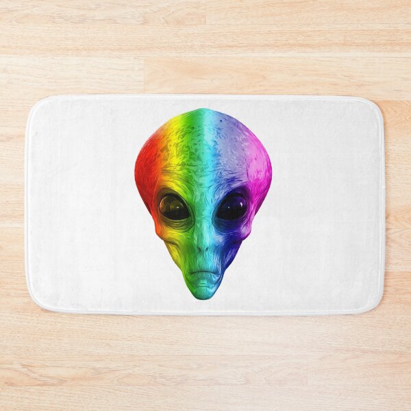 Item preview, Rainbow Wave Alien Ufo Face designed and sold by PeterADesign.