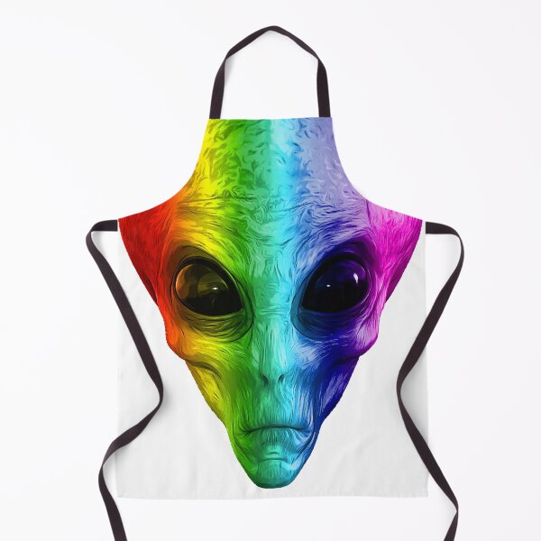 Item preview, Rainbow Wave Alien Ufo Face designed and sold by PeterADesign.