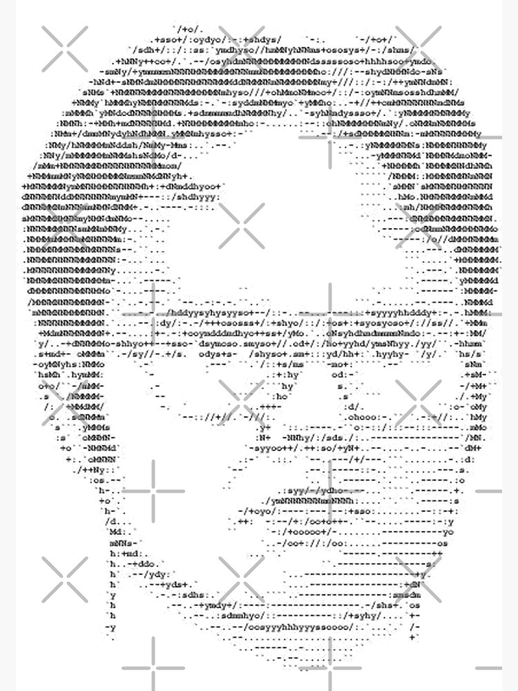 Disover Dwight ASCII Art Premium Matte Vertical Poster