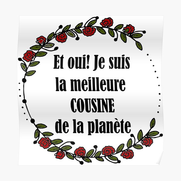 Posters Sur Le Theme Cousine Redbubble
