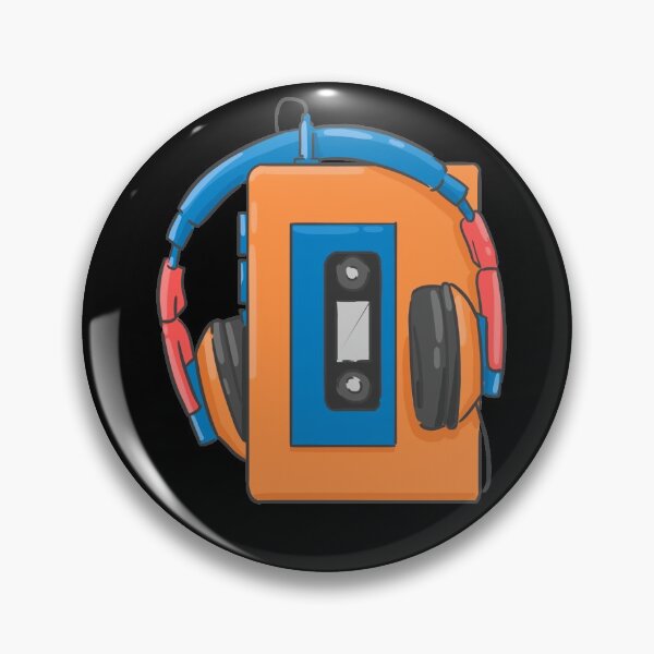 Item preview, retro music walkman 90s 80s headphones gift designed and sold by LuminOrb.