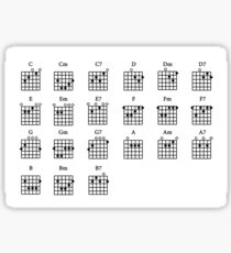 Basic Guitar Chords Sticker
