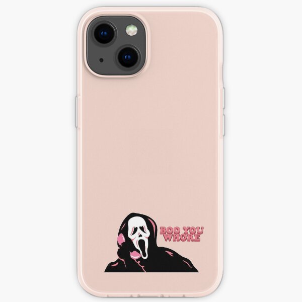 "BOO YOU WHORE" Ghost Face iPhone Soft Case