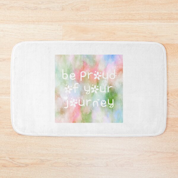 Item preview, Be Proud of Your Journey Rainbow Watercolor Square Hippie Text 2 designed and sold by everything4eva.