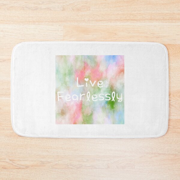 Item preview, Live Fearlessly Rainbow Watercolor Square Hippie Text 2 designed and sold by everything4eva.