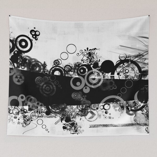 Item preview, black and white ripples designed and sold by 42youbest.