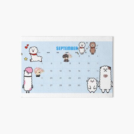 Bt21 21 Calendar June Art Board Print By Jmnshy07 Redbubble