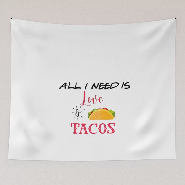 Item preview, Todo lo que necesito es amor y tacos divertidos designed and sold by FLASHOP.