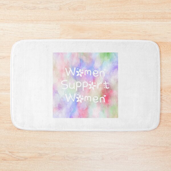 Item preview, Women Support Women Rainbow Watercolor Square Hippie Text 3 designed and sold by everything4eva.