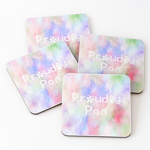 Item preview, Proudly Pan Rainbow Watercolor Square Hippie Text 3 designed and sold by everything4eva.