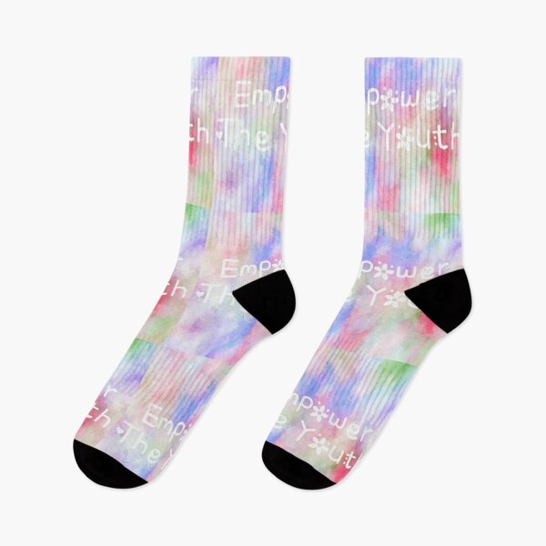 Item preview, Empower The Youth Rainbow Watercolor Square Hippie Text 3 designed and sold by everything4eva.