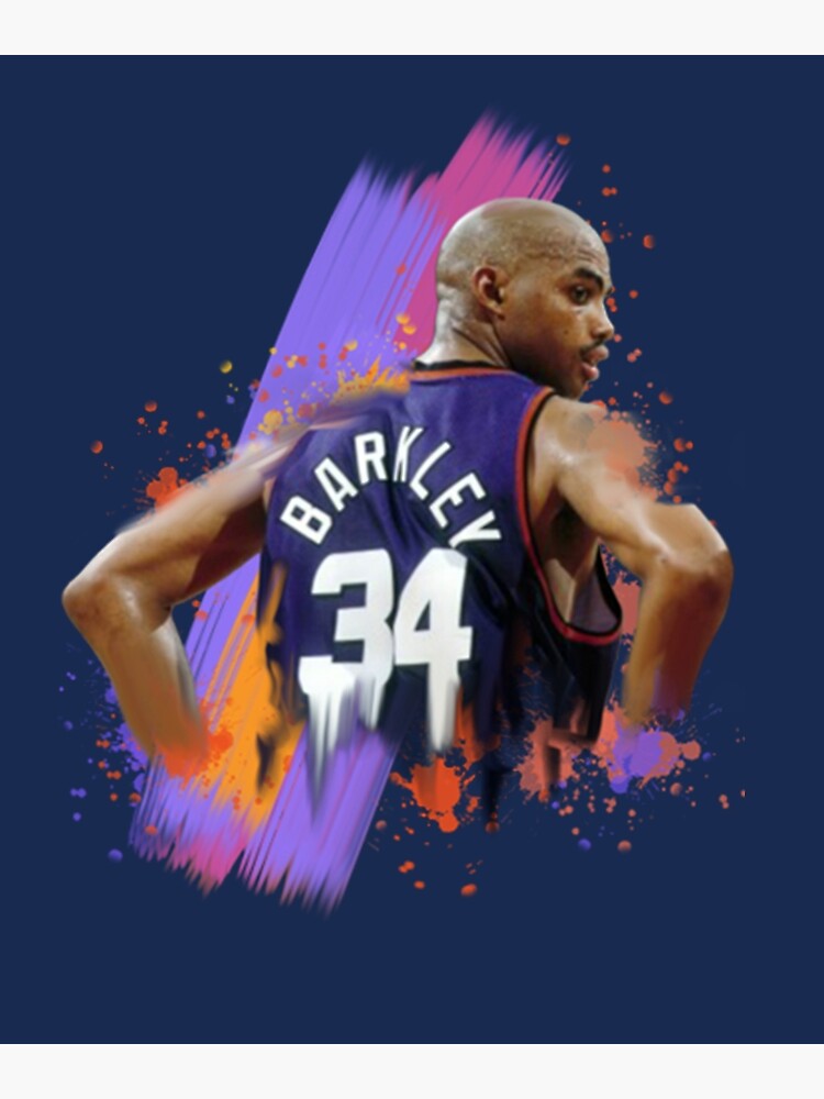 Charles Barkley basketball Thirty four back side | Poster