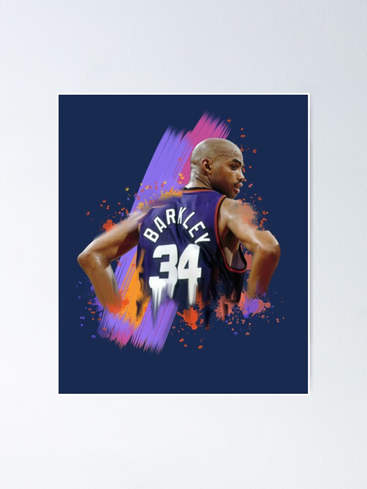 Charles Barkley basketball Thirty four back side | Poster