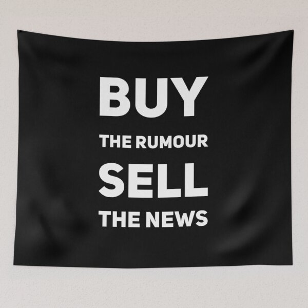 Item preview, Buy the rumour, Sell then news (Bitcoin) designed and sold by Bouzdesigns.