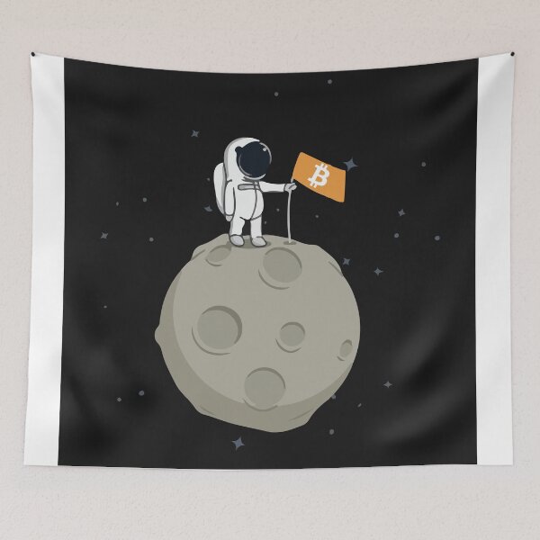 Item preview, Man On The Moon - Bitcoin designed and sold by CryptoShopBTC.