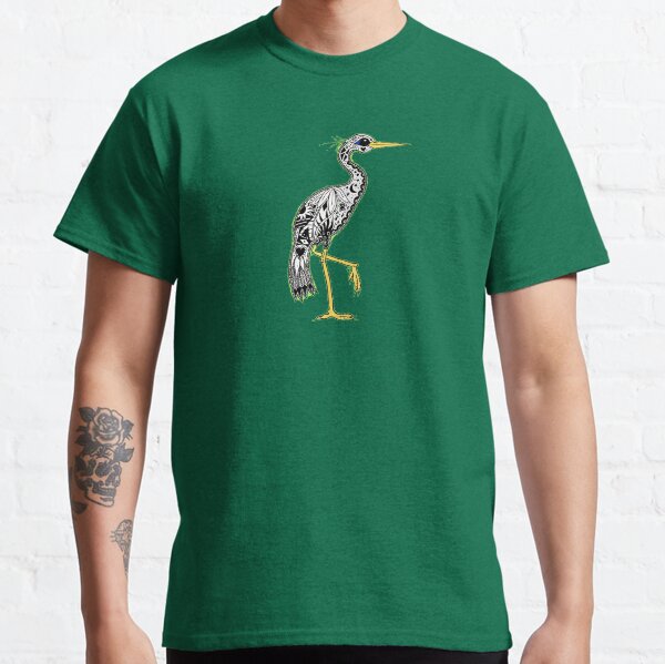 Florida Egret on green Classic T-Shirt