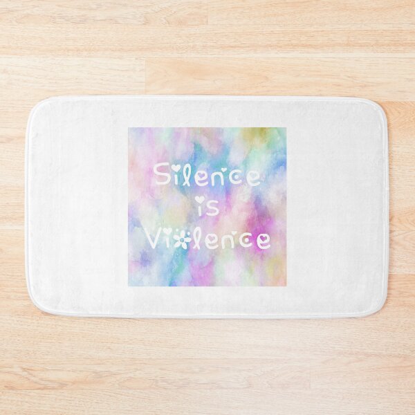 Item preview, Silence is Violence Rainbow Watercolor Square Hippie Text 4 designed and sold by everything4eva.
