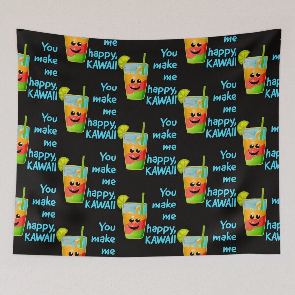 Item preview, you make me happy, kawaii. cooler with smiley designed and sold by efenem.