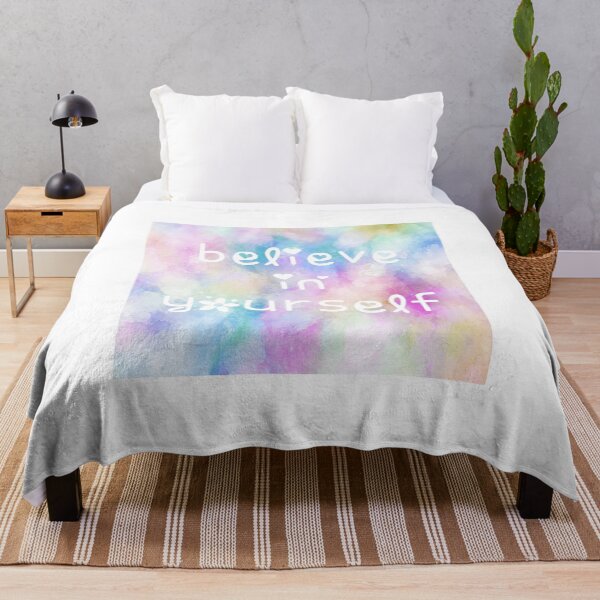 Artikelvorschau, Glauben Sie an sich selbst. Regenbogen-Aquarell-Quadrat-Hippie-Text 4 entworfen und verkauft von everything4eva.