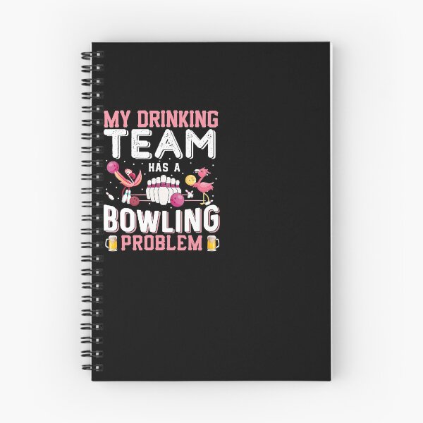 Item preview, Mi equipo de bebedores tiene un problema con los bolos - Flamingo Bowling designed and sold by CharlotteHicks.